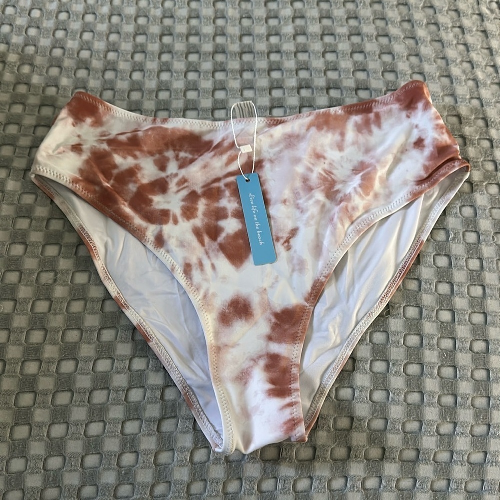 Live Life on the Beach High Waist Swimsuit bottom NWT